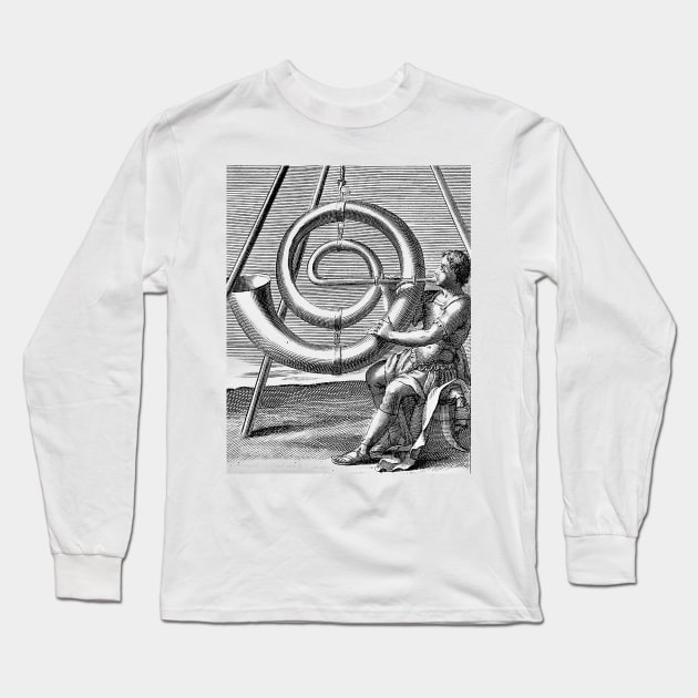 The wind instrument player. A giant tuba Long Sleeve T-Shirt by Marccelus